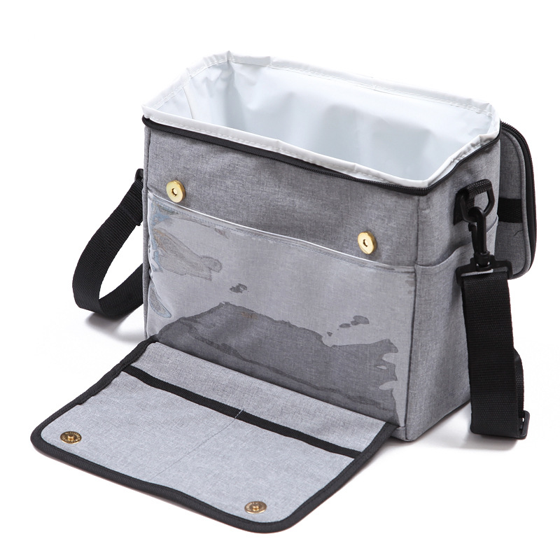 Leakproof Reusable Insulated Cooler Lunch Bag Office Work Picnic Hiking Beach Lunch Box with Adjustable Shoulder Strap 