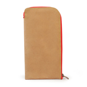 Eco Friendly Portable Washable kraft paper bag long zipper purse wallet card case storage bag Manufacturer