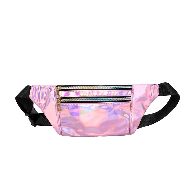  Shiny Fashion Fanny Pack for Women and Men with Adjustable Belt For Party Festival Rave Hiking Trip 