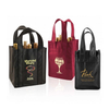 Reusable PP non-woven Wine Tote Bags Large Capacity Heavy Duty Shopping Grocery Bag 