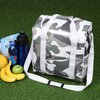 Family Cooler Bag Lightweight Leak Proof Lining Soft Insulated Beach Bag with Shoulder Strap Outside Pockets and Zipper Closure 
