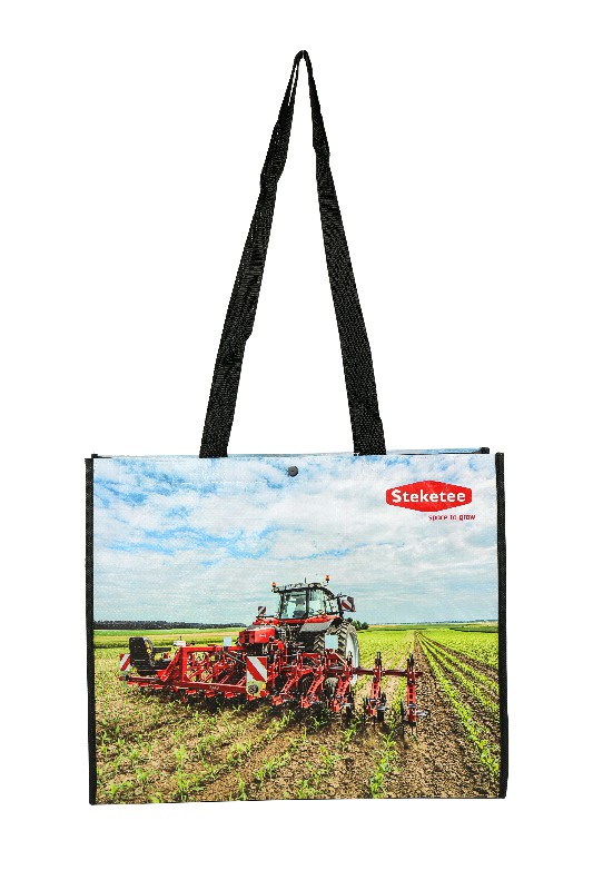 OEM Available Woven Shopping Tote Thermal Bag with Button print logo Manufacture 