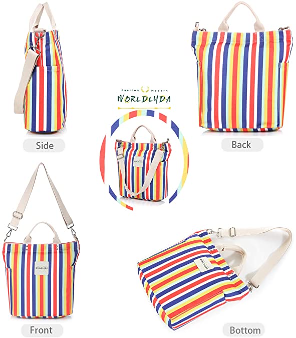Cotton Canvas Tote Purse Handbags Cross body Shoulder Bag Casual Work School Shopping Bag 